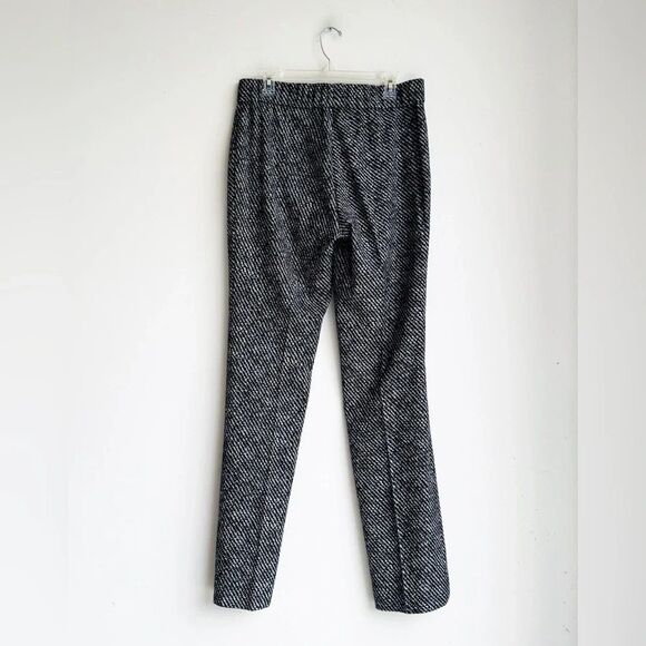 Carlisle New York Black White Textured Tweed Straight Leg Pants | Size 14 - Picture 3 of 5